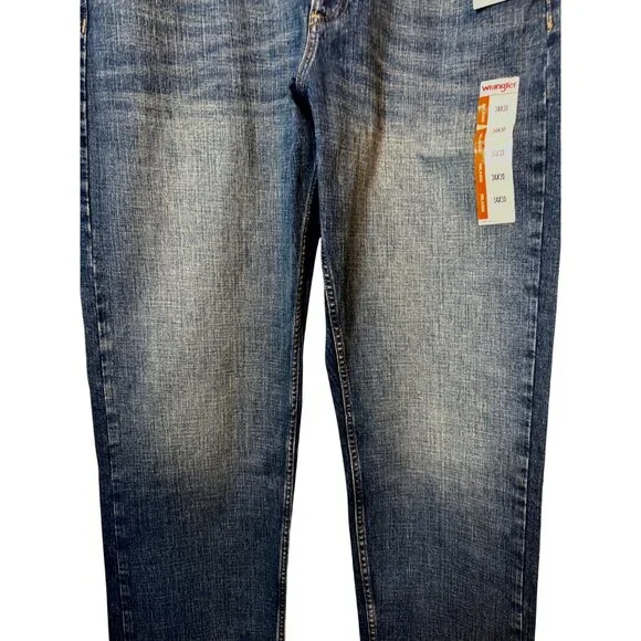 NWT Wrangler 34x30 Mens Relaxed Fit Jeans Blue Denim - Picture 6 of 12